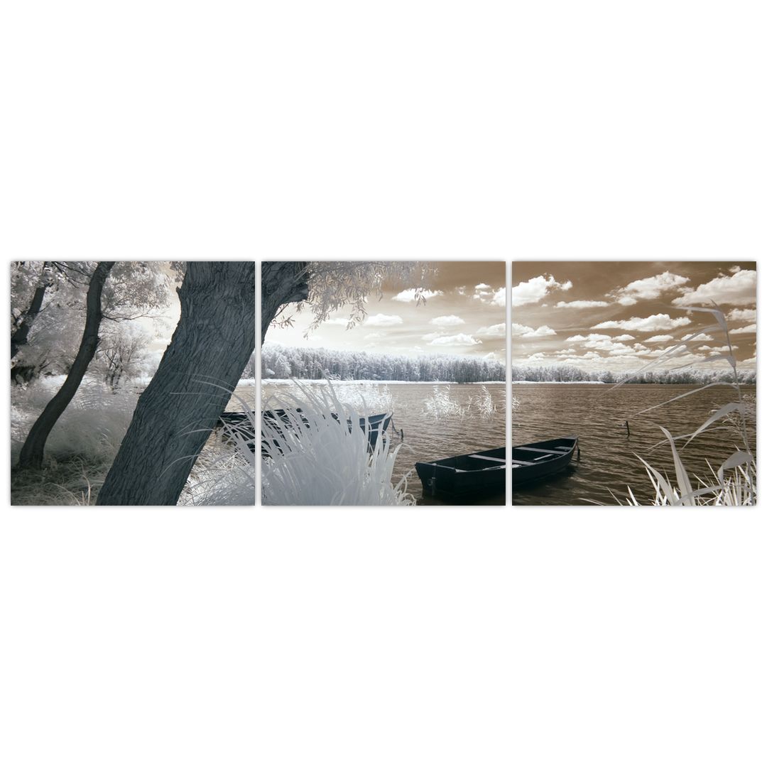 Obraz loďky na jezeře (V022316V15050)