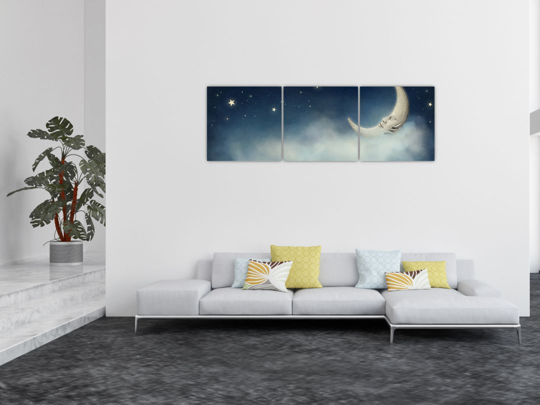 Obraz - Měsíc s hvězdami (V022333V15050)