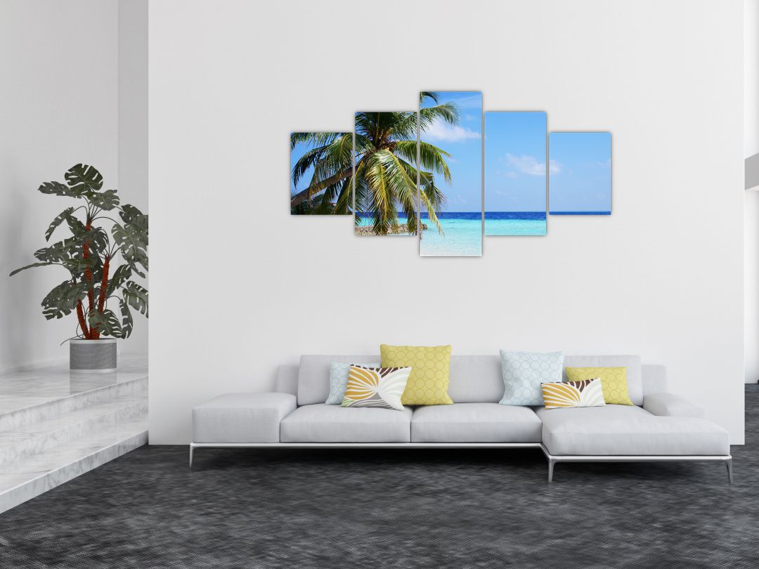 Obraz palmy na pláži (V020612V150805PCS)