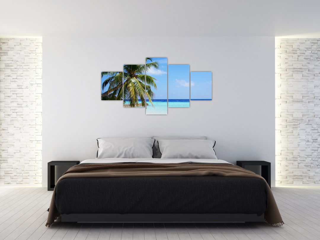 Obraz palmy na pláži (V020612V150805PCS)