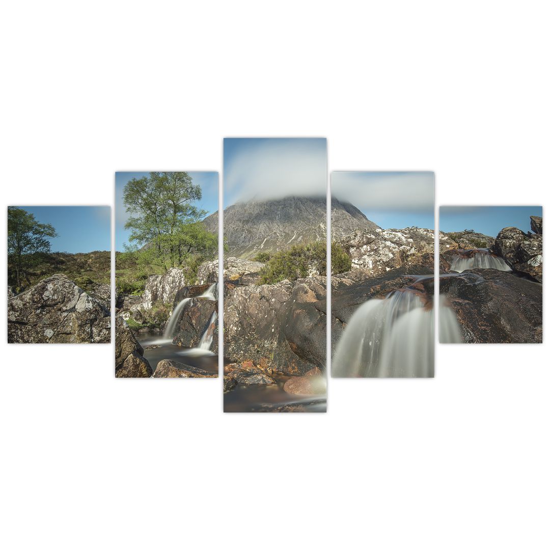 Obraz vodopádů a hory (V020927V150805PCS)