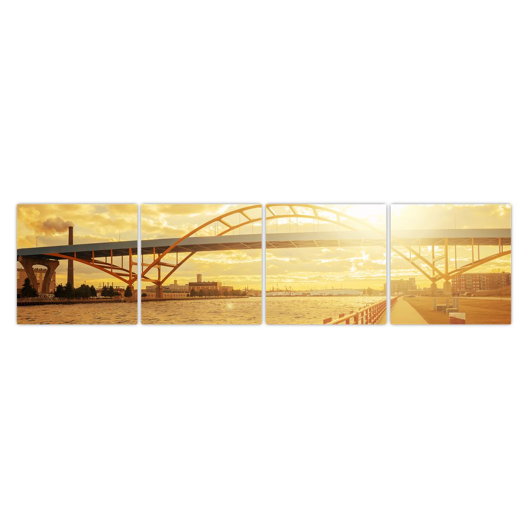 Obraz mostu se západem slunce (V020545V16040)