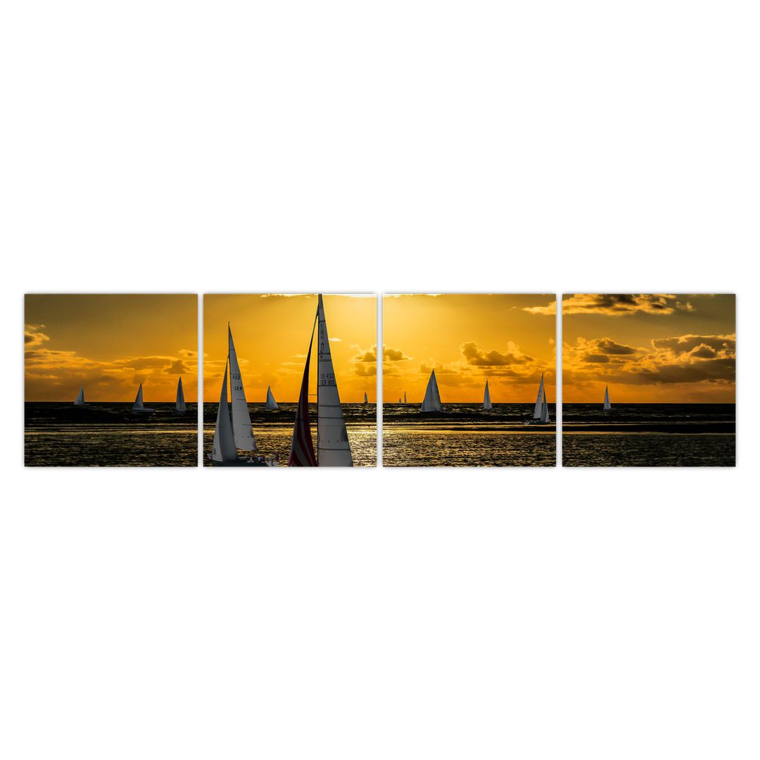 Obraz jachty v západu slunce (V020580V16040)