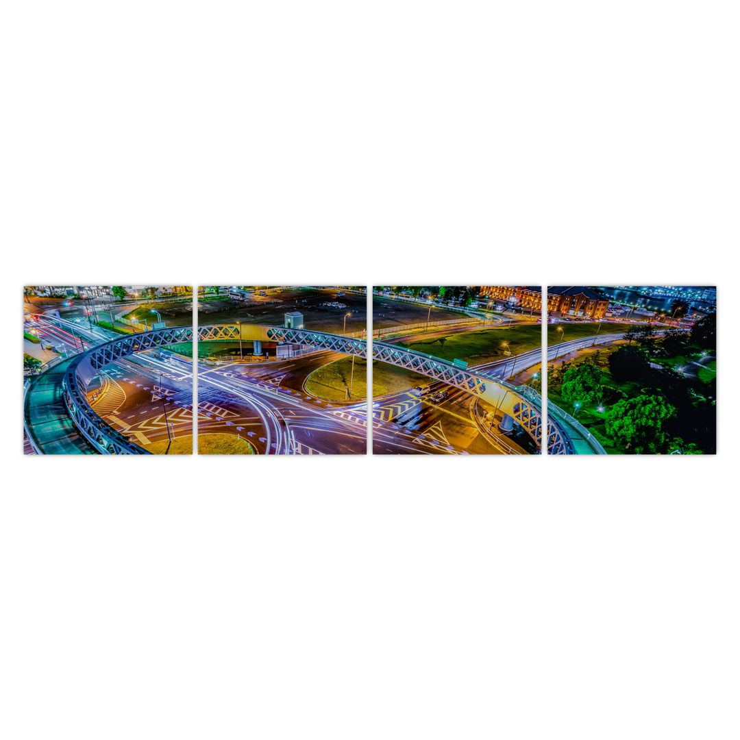 Obraz - panorama nočního města (V020639V16040)