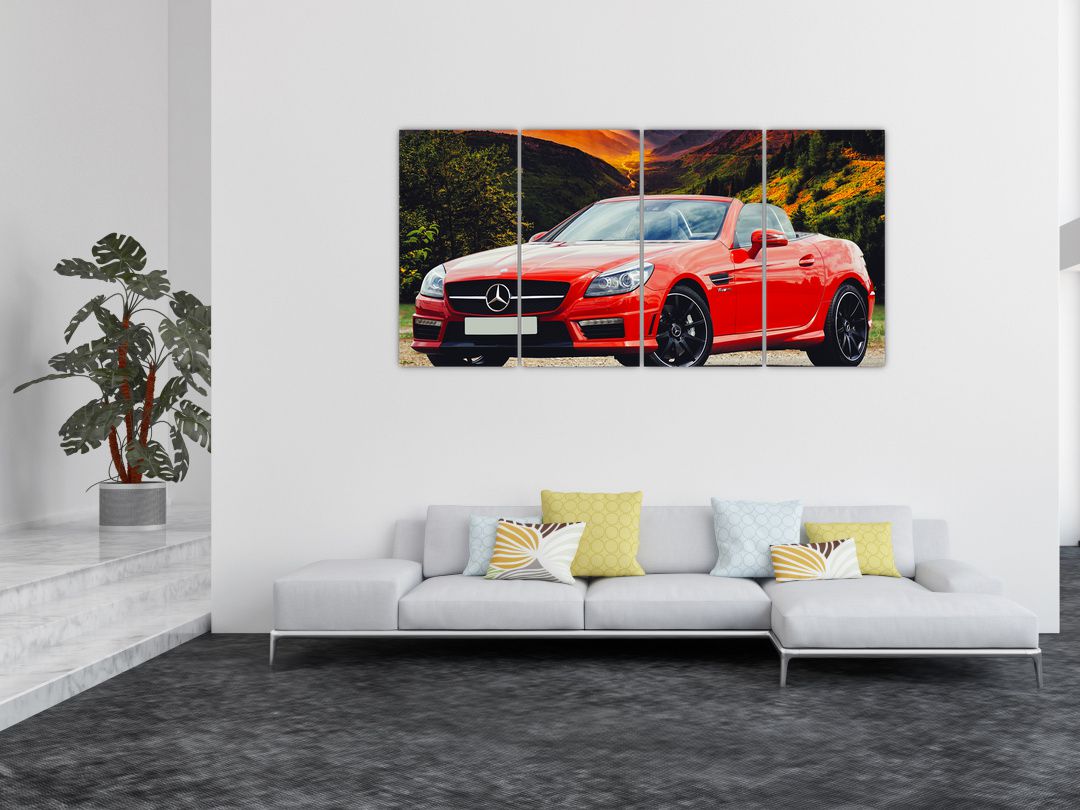 Obraz - červený Mercedes (V020564V16080)