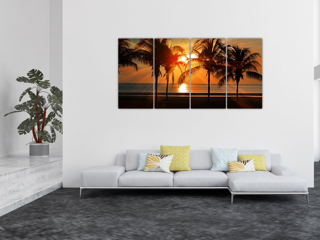 Obraz palmy v západu slunce (V020622V16080)