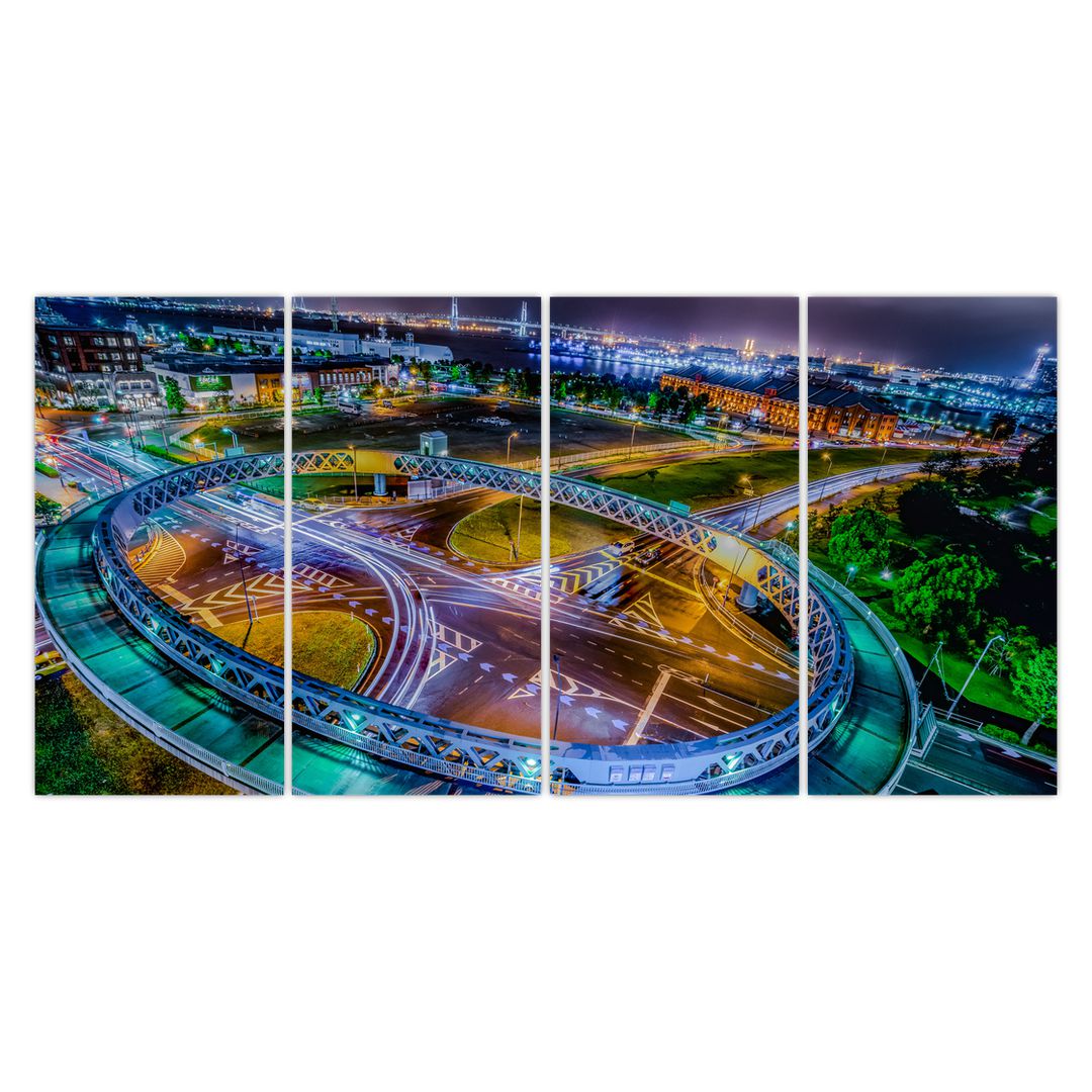 Obraz - panorama nočního města (V020639V16080)