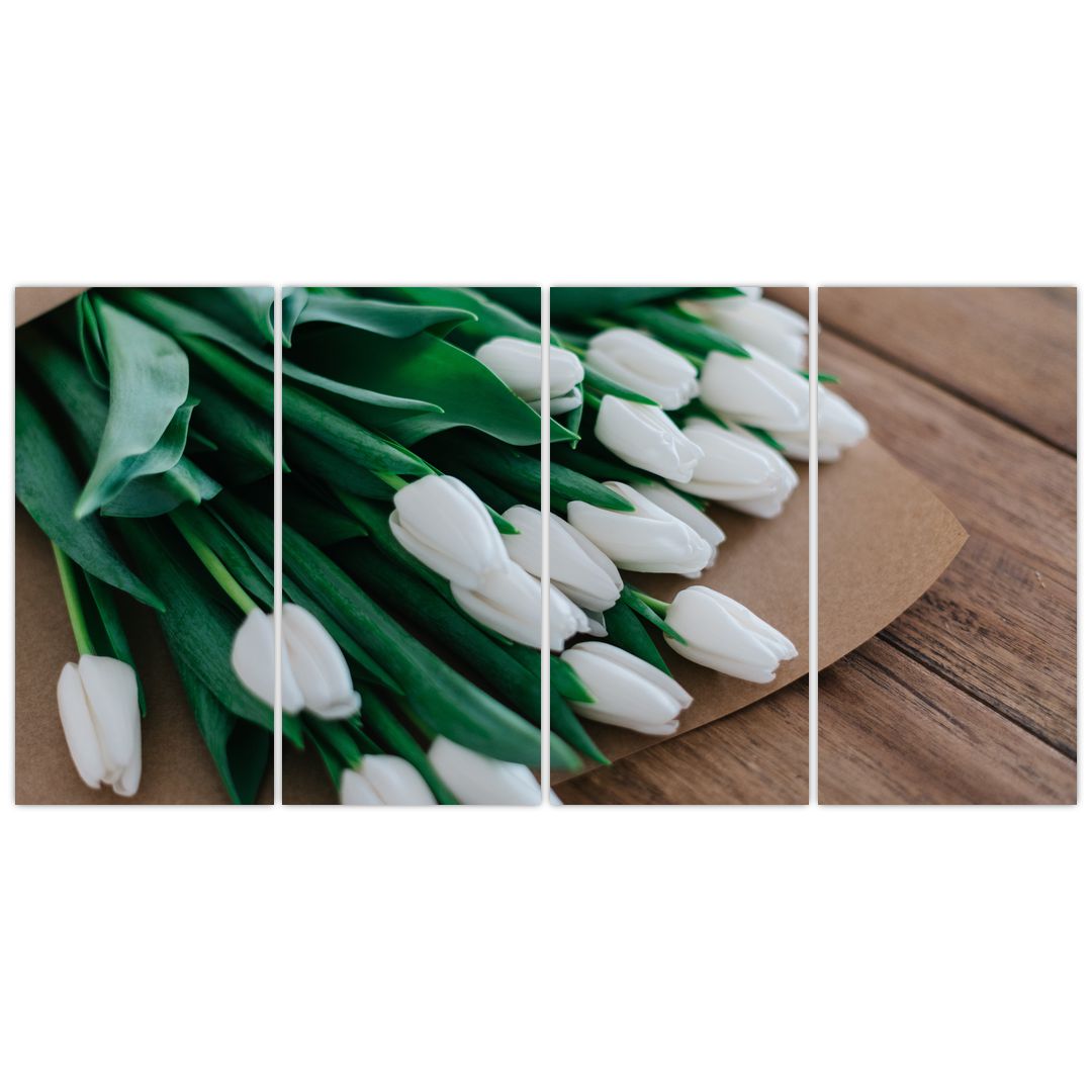 Obraz kytice bílých tulipánů (V020922V16080)