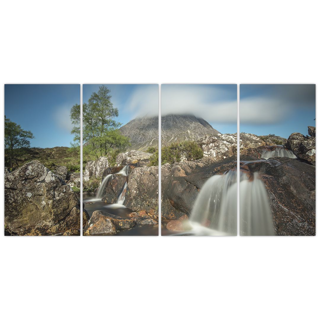 Obraz vodopádů a hory (V020927V16080)