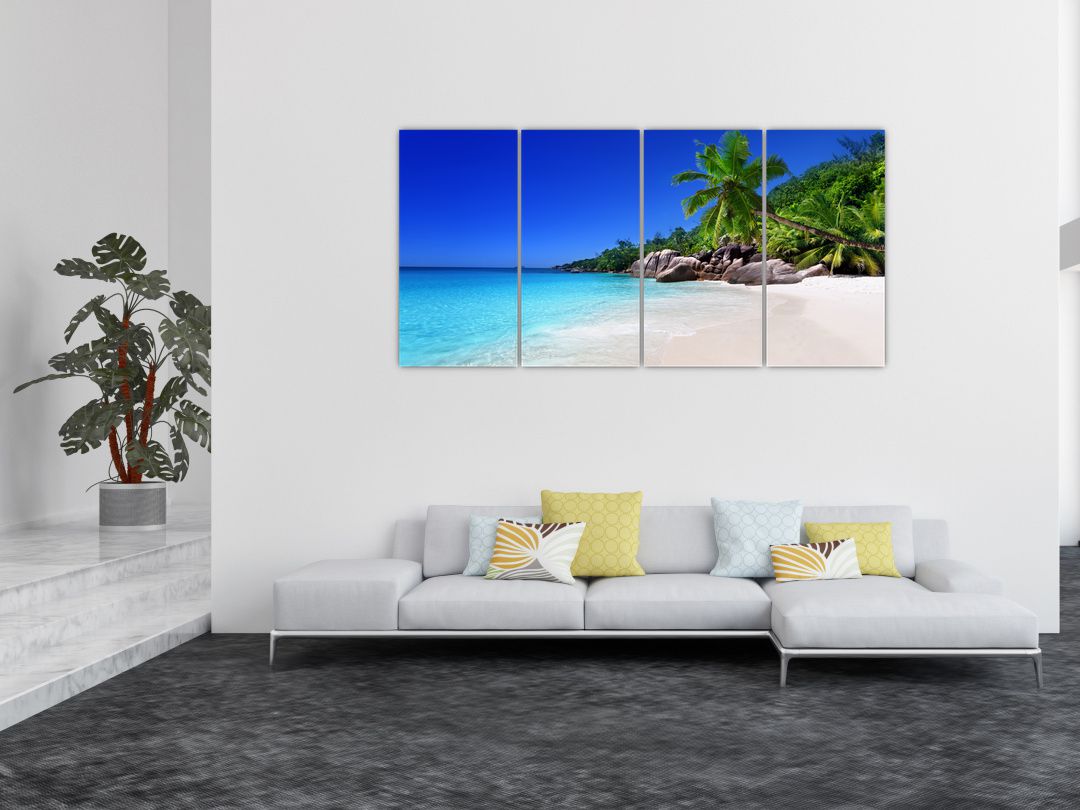 Obraz pláže na Praslin ostrově (V020936V16080)