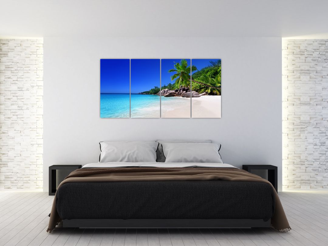 Obraz pláže na Praslin ostrově (V020936V16080)