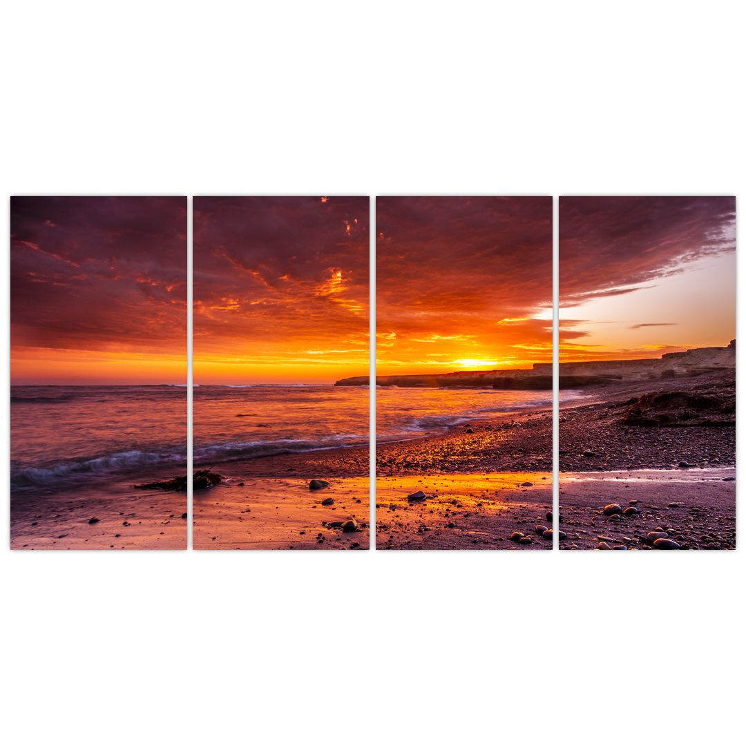 Obraz západu slunce u moře (V020973V16080)