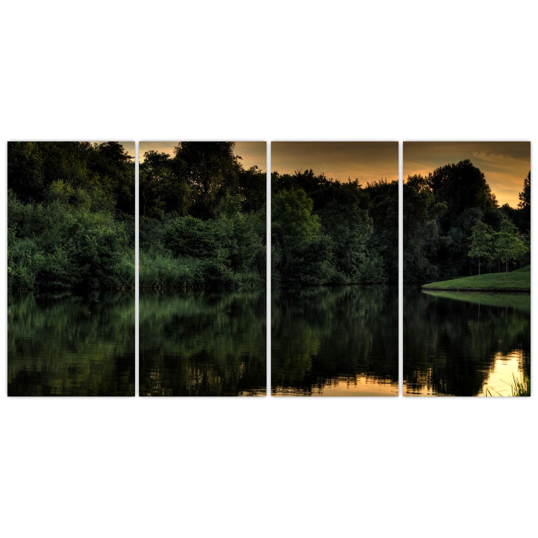 Obraz jezera u lesa (V020974V16080)