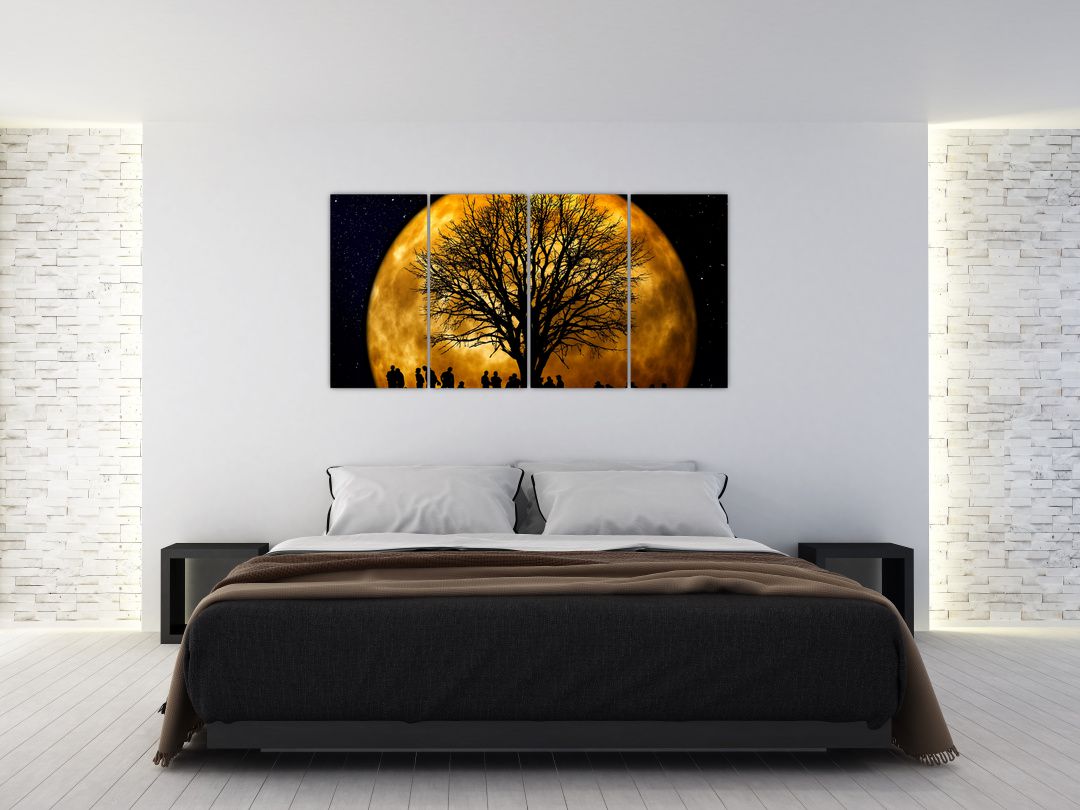 Obraz měsíce a siluet (V020995V16080)