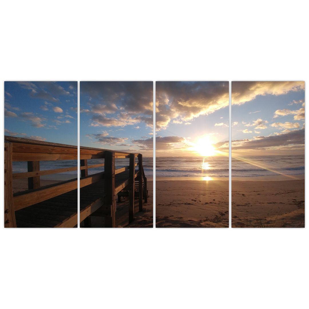 Obraz mola, pláže a moře (V021004V16080)