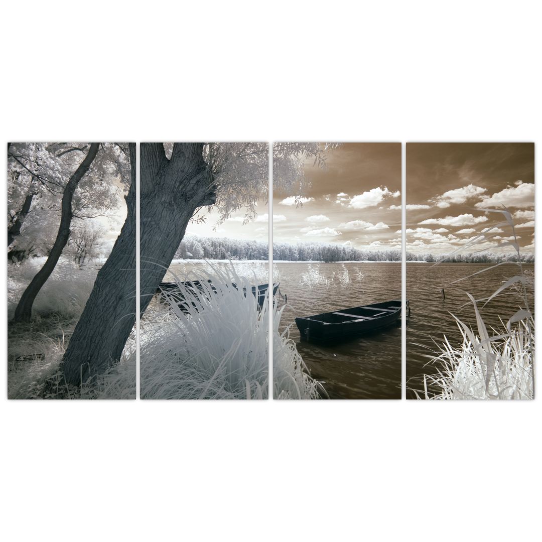Obraz loďky na jezeře (V022316V16080)