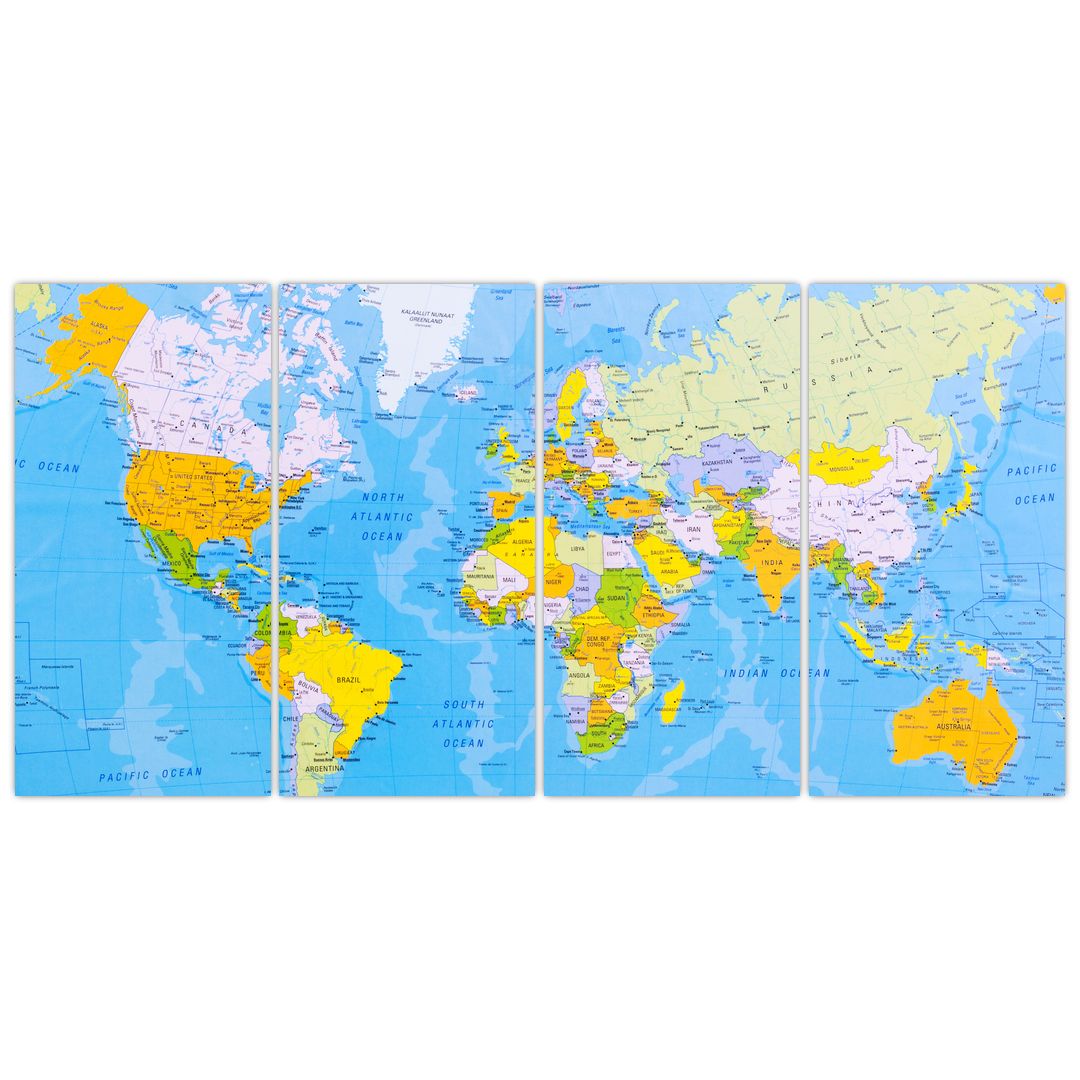 Obraz - Mapa světa (V022336V16080)