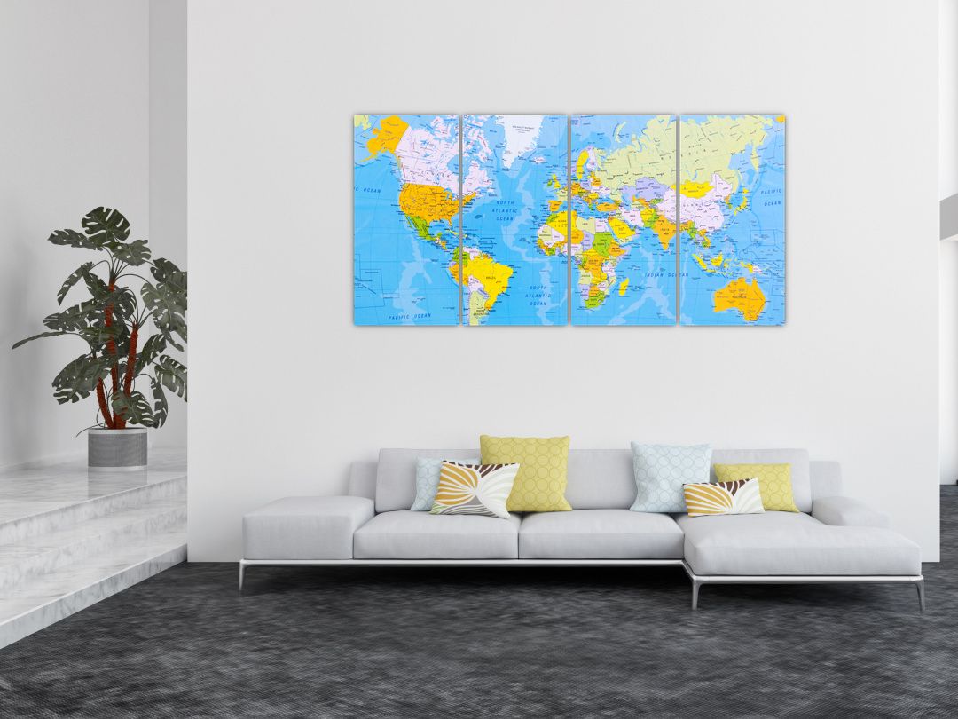 Obraz - Mapa světa (V022336V16080)
