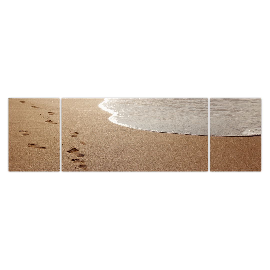 Obraz - stopy v písku a moře (V020583V17050)
