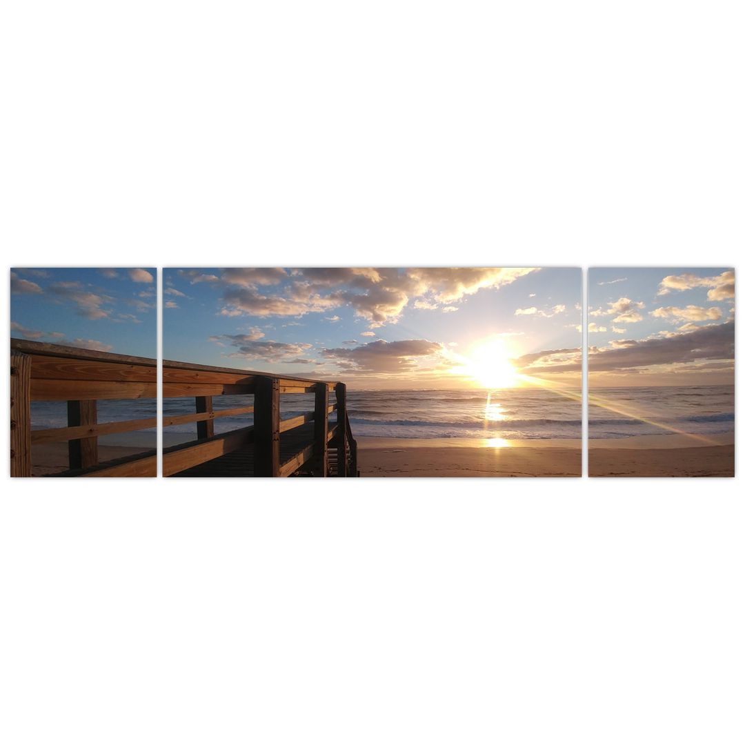 Obraz mola, pláže a moře (V021004V17050)