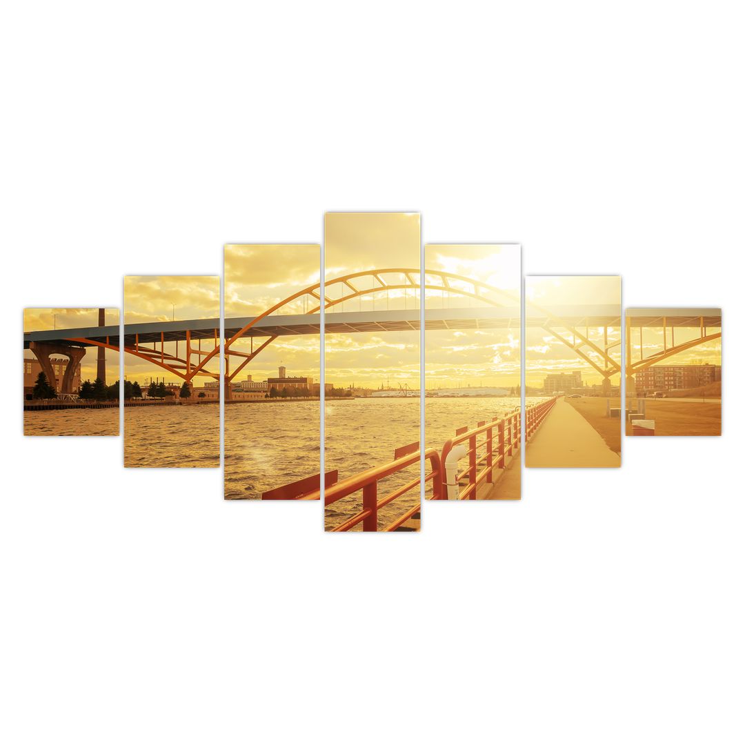 Obraz mostu se západem slunce (V020545V210100)