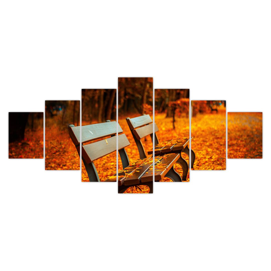 Obraz lavičky v podzimu (V020588V210100)
