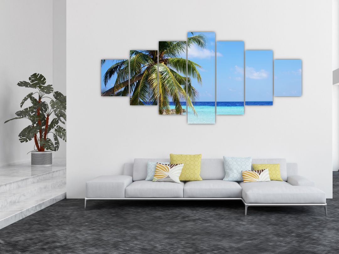 Obraz palmy na pláži (V020612V210100)