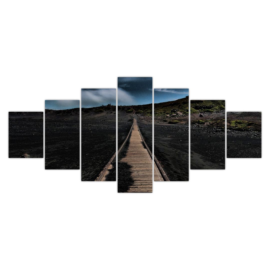 Obraz dřevěné cesty za soumraku (V020643V210100)