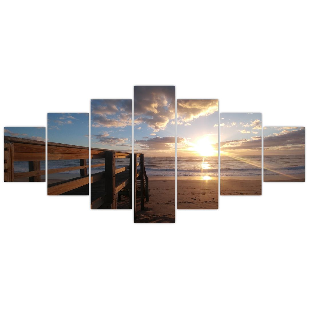 Obraz mola, pláže a moře (V021004V210100)