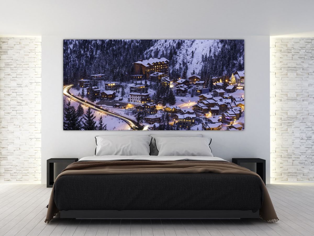 Obraz - horské zimní městečko (V020600V250125)