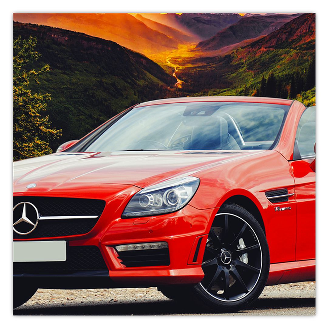 Obraz - červený Mercedes (V020564V3030)