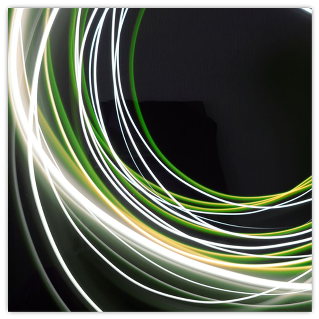 Skleněný obraz zelených čar (V020054V3030GD)