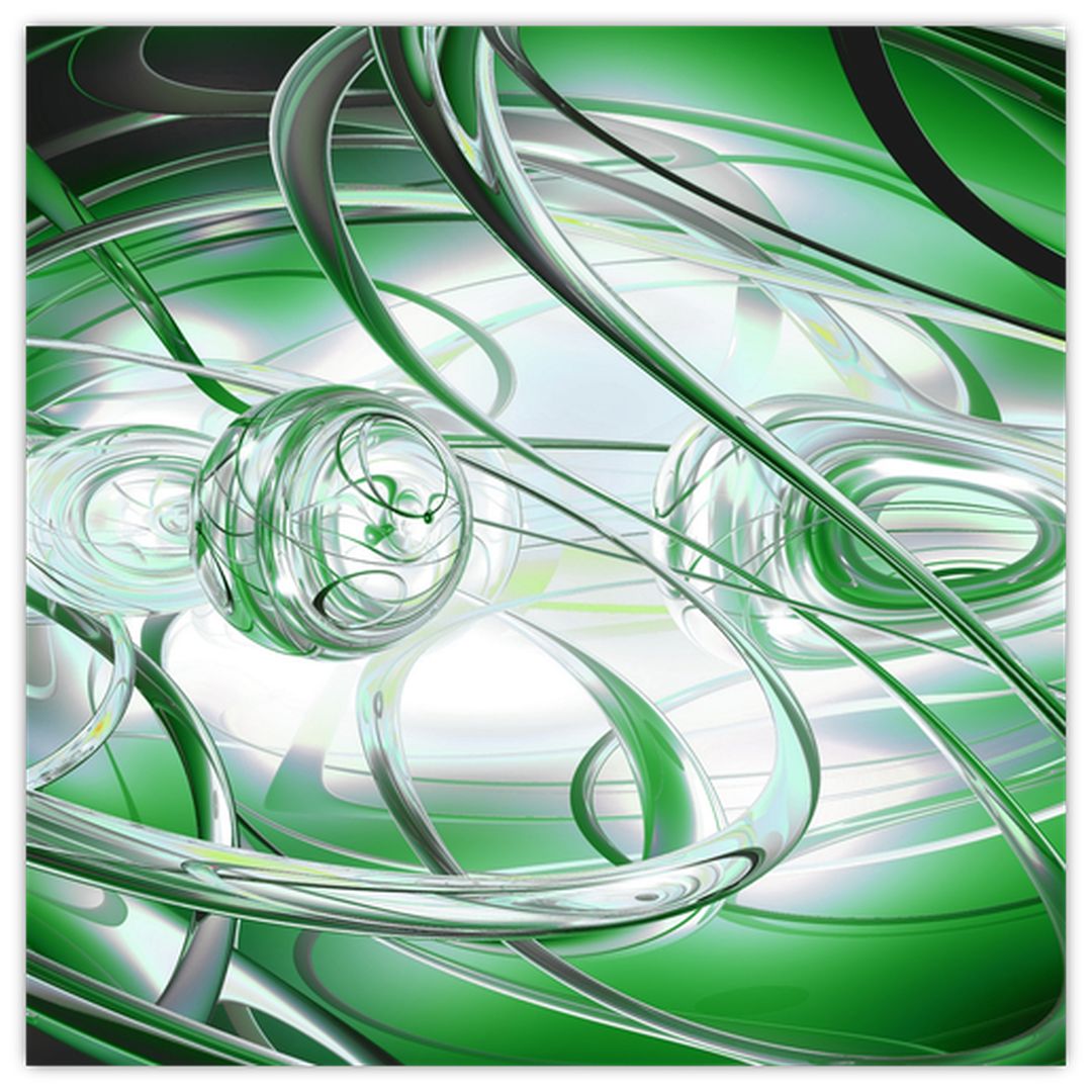 Zelený abstraktní obraz (V020071V3030GD)