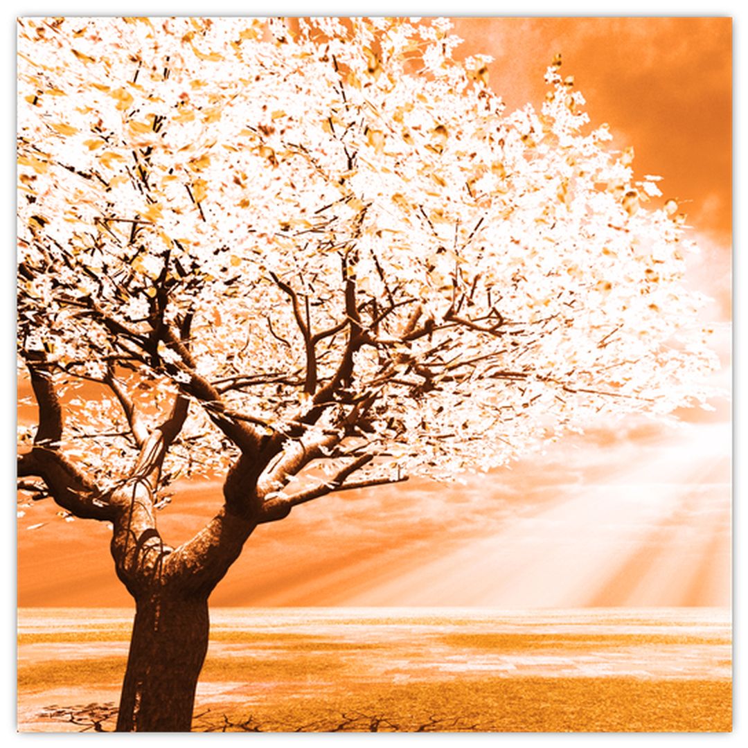 Oranžový obraz stromu (V020095V3030GD)