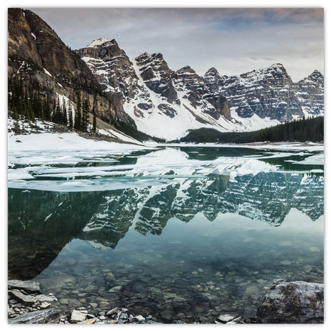 Skleněný obraz - jezero v zimě (V020181V3030GD)