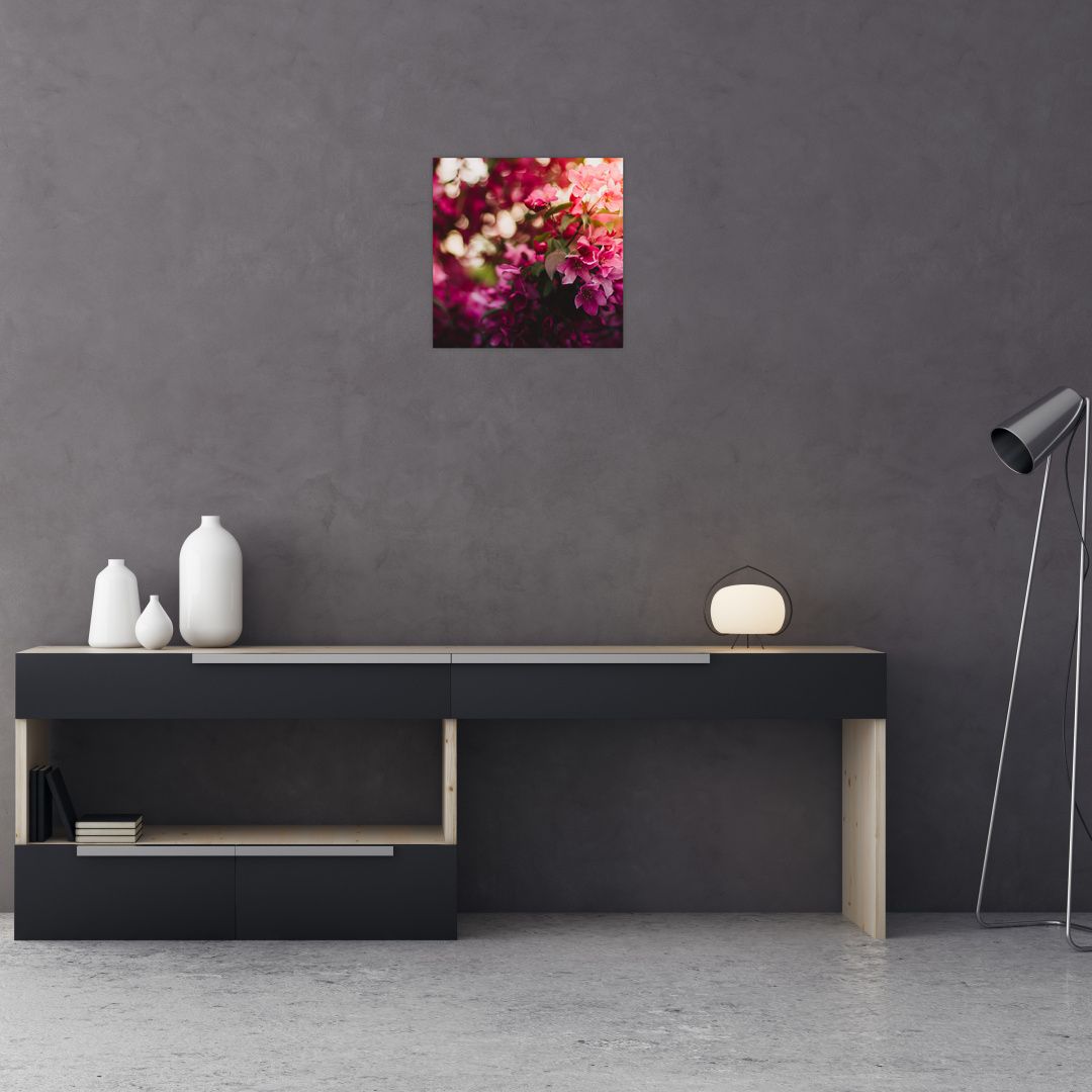 Skleněný obraz kvetů rokvitnutého keře (V020196V3030GD)