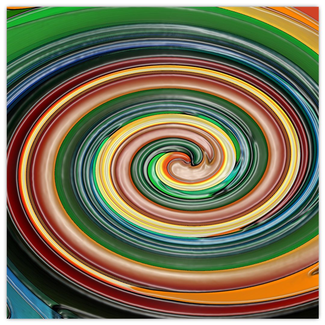 Abstraktní obraz - barevná spirála (V020266V3030GD)