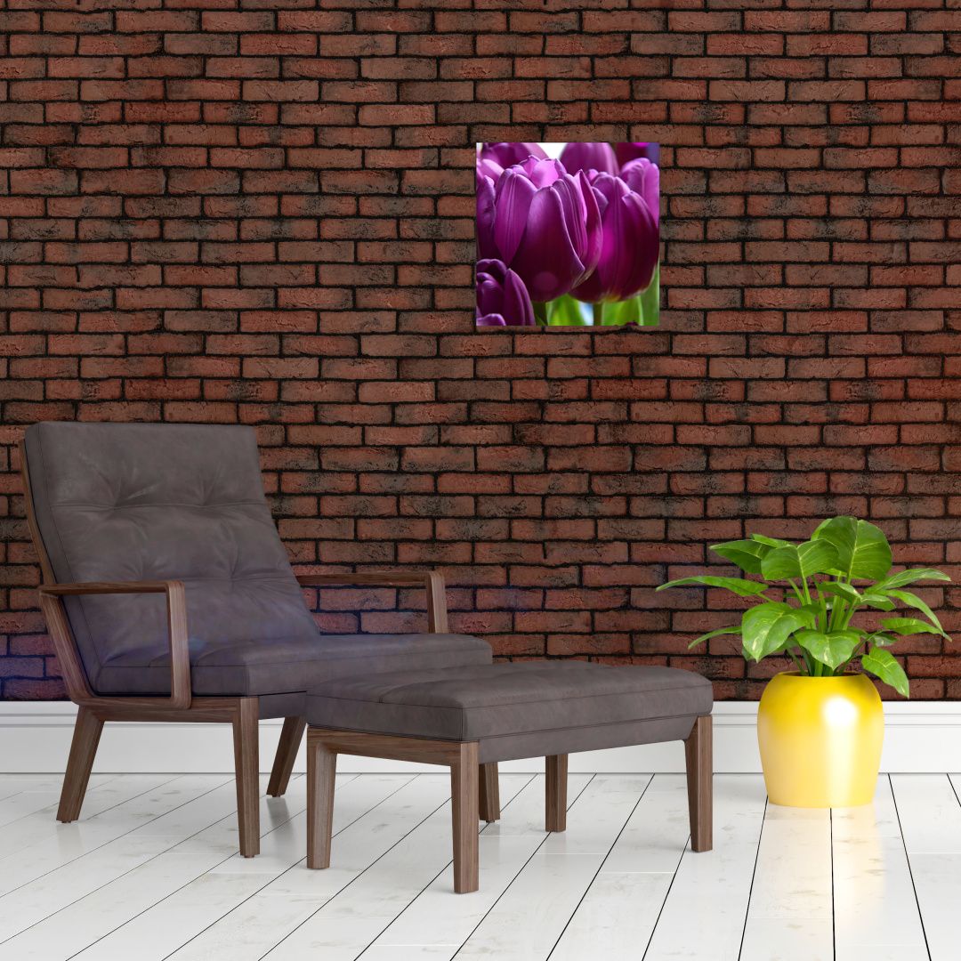 Skleněný obraz tulipánů (V020308V3030GD)