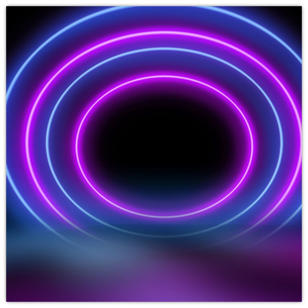 Skleněný obraz barevných kruhů (V020432V3030GD)