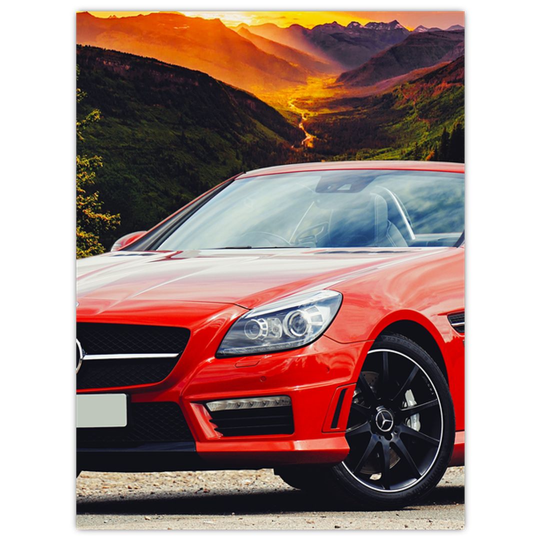 Obraz - červený Mercedes (V020564V3040)