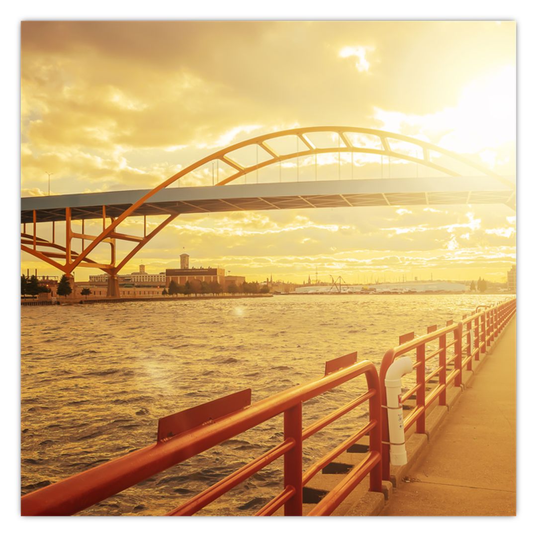 Obraz mostu se západem slunce (V020545V4040)