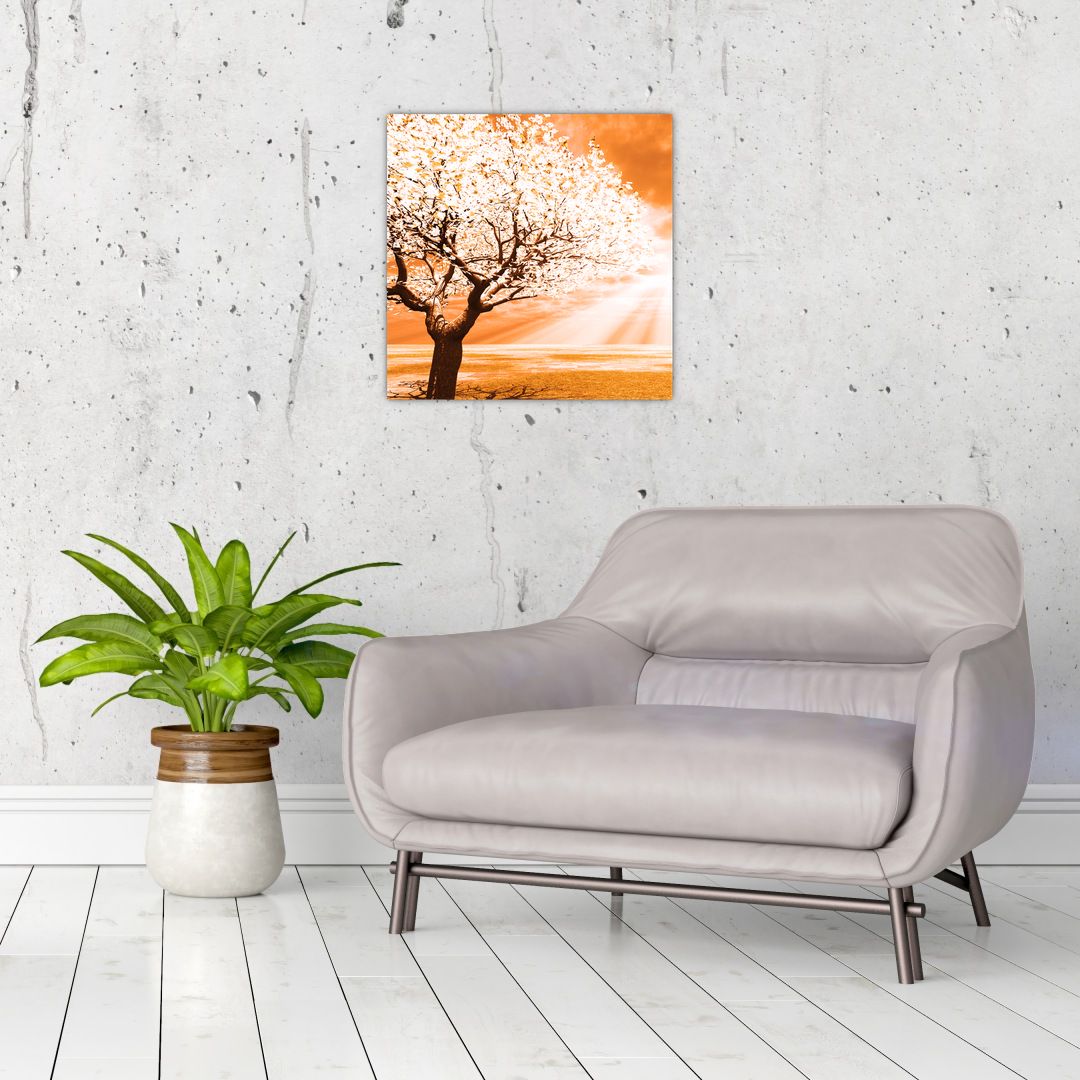 Oranžový obraz stromu (V020095V4040GD)