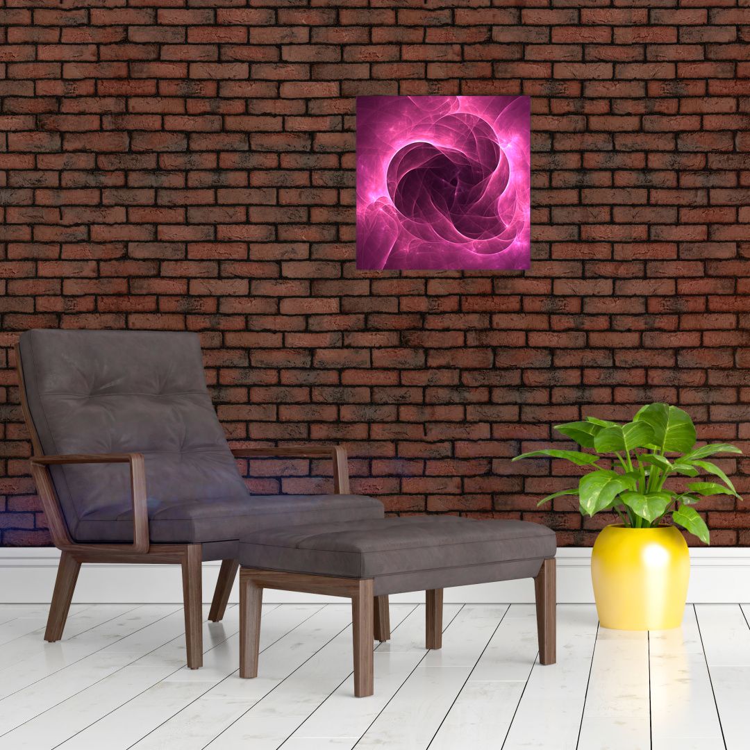 Skleněný obraz moderní růžové abstrakce (V020120V4040GD)