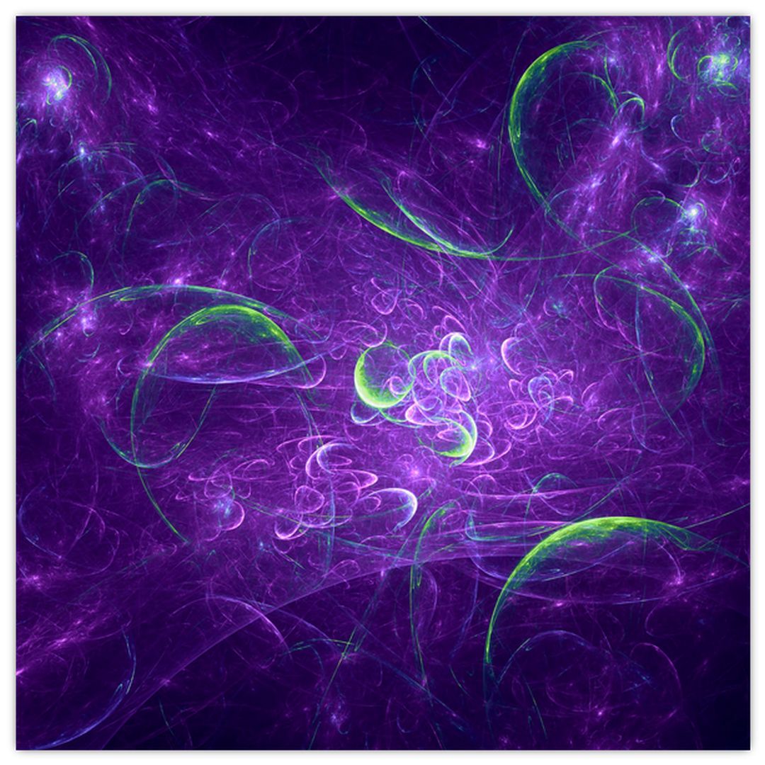 Skleněný obraz - fialová abstrakce (V020146V4040GD)