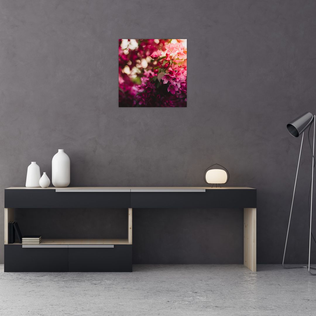 Skleněný obraz kvetů rokvitnutého keře (V020196V4040GD)