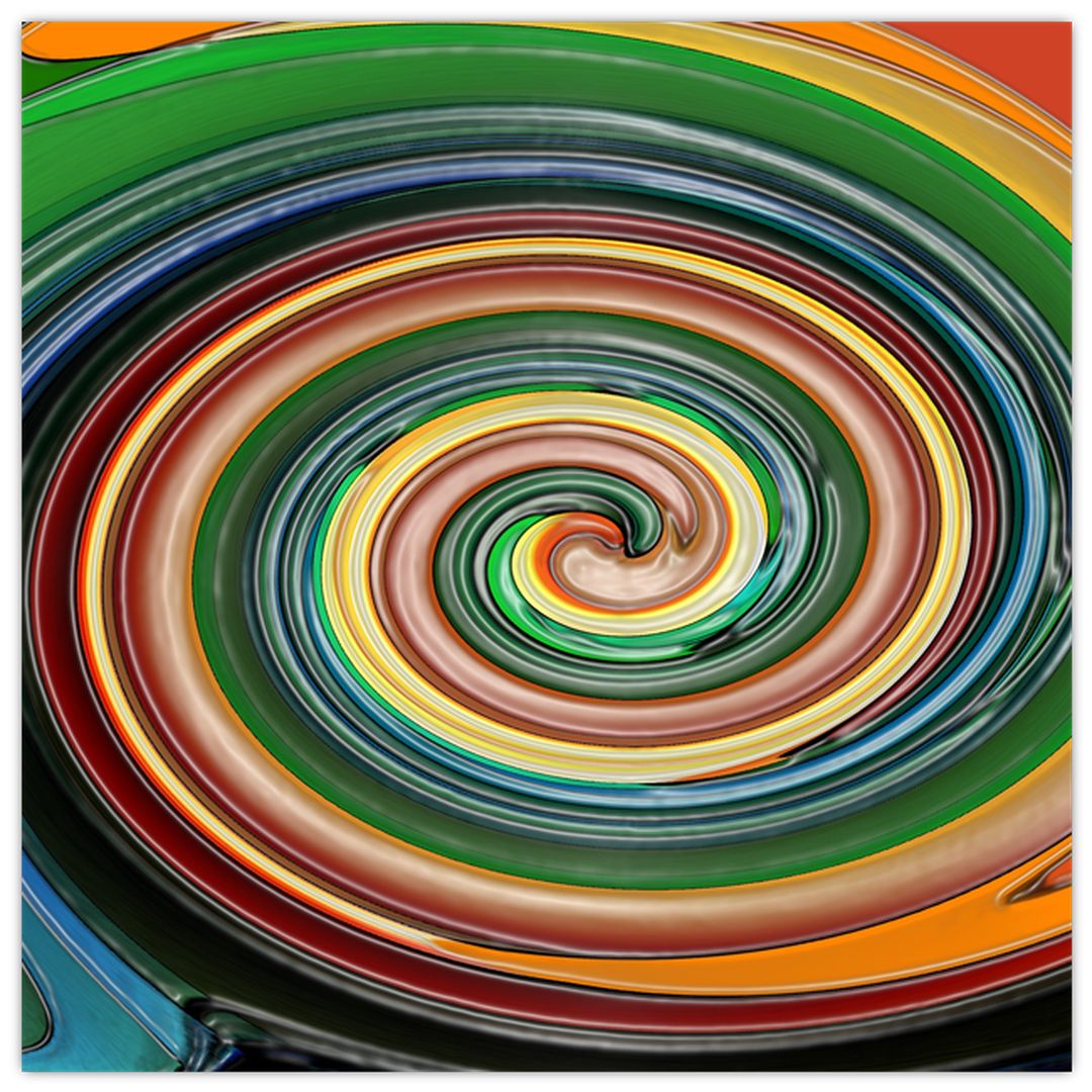 Abstraktní obraz - barevná spirála (V020266V4040GD)