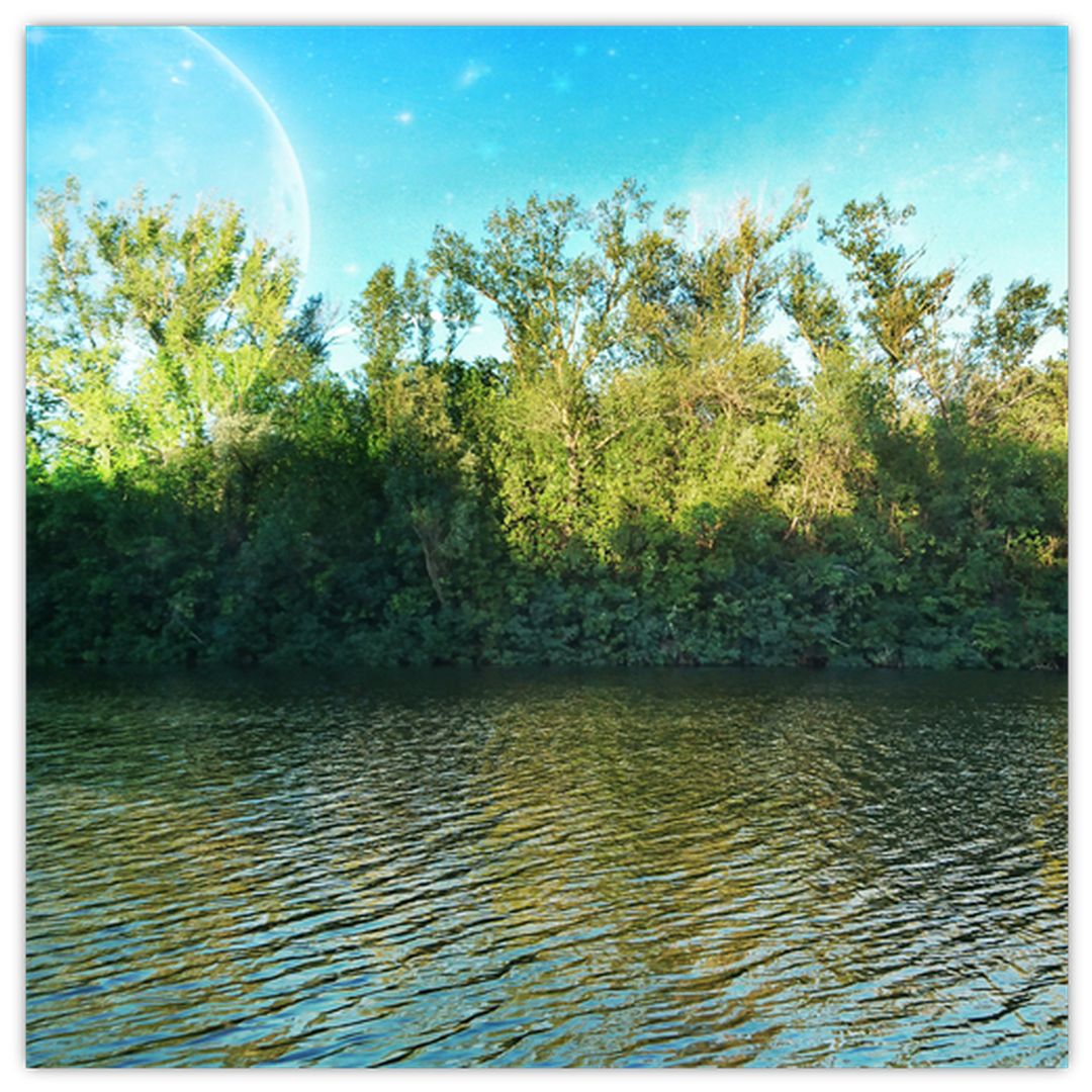 Skleněný obraz - jezero (V020316V4040GD)