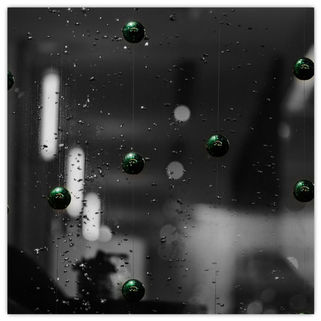 Abstraktní obraz - zelené kuličky (V020374V4040GD)