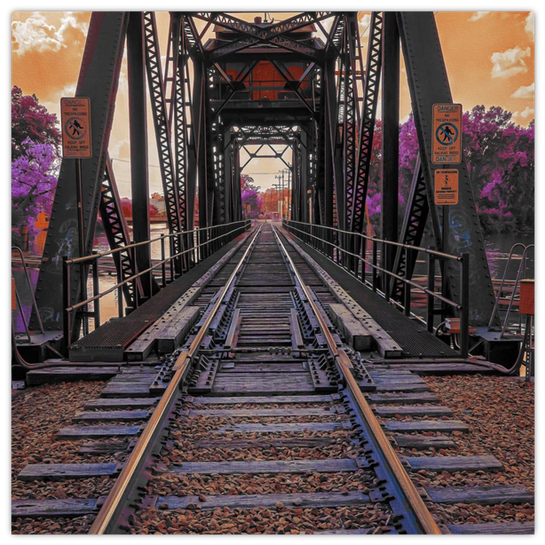Skleněný obraz železničního mostu (V020384V4040GD)