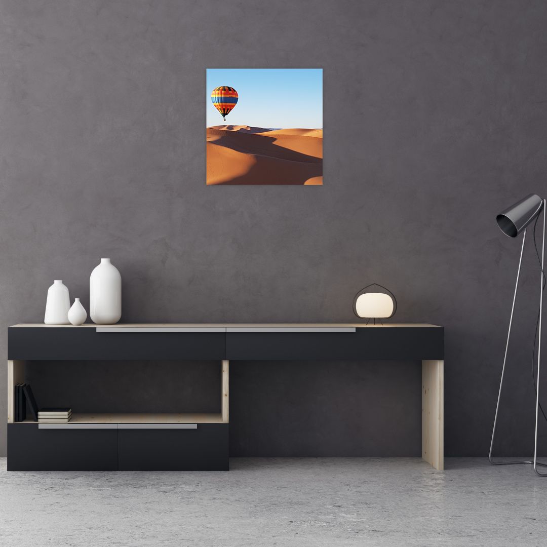 Skleněný obraz - létající balóny v poušti (V020403V4040GD)